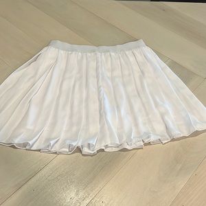 White mini skirt